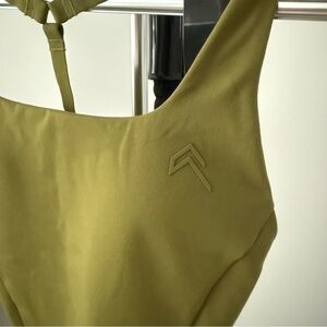 Oner Active Timeless Square neck Mid Vest | Olive Green | X-Small